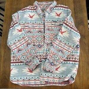 Burlebo Vintage Heavyweight Flannel Flying Duck Aztec XL